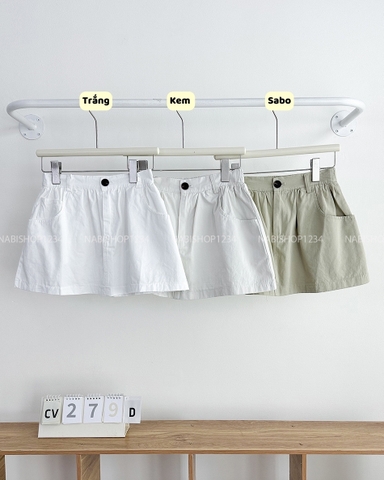 Chân Váy Số 279-D 867 Ngắn Bồng Kaki