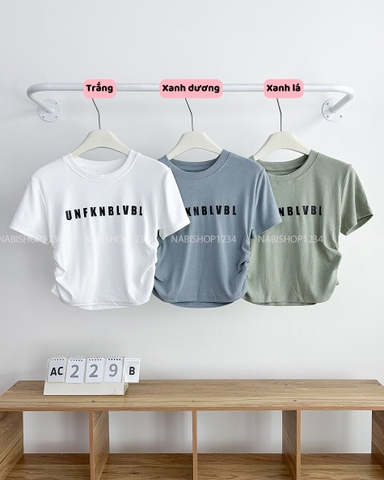 Áo Croptop Số 229-B 2249 Eo Nhún UNFK