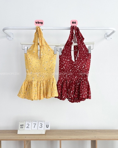 (DEAL) Áo Kiểu Số 273-U 2629 Hoa Nhí Cổ Yếm