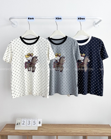 Áo Thun Số 235-B 3090 TN Chấm Bi Kitty