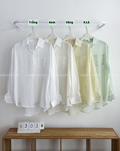 Áo Sơ Mi Số 303-B 6033 TD Tơ Trơn