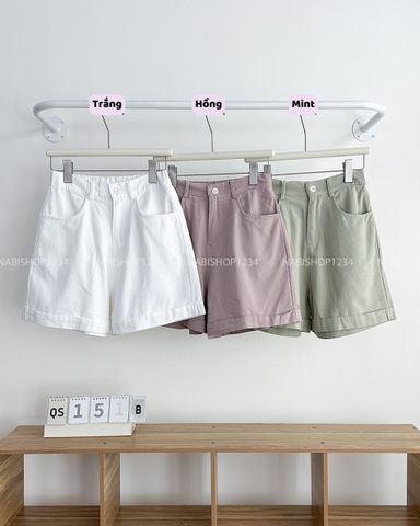 Quần Short Số 151-B 1212 Kaki Lật Lai LT New