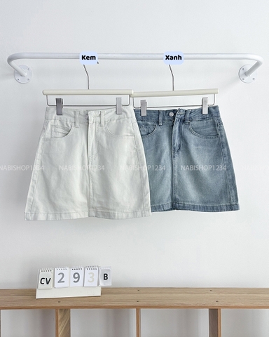Chân Váy Số 293-B 8182 Ngắn Jean Trơn