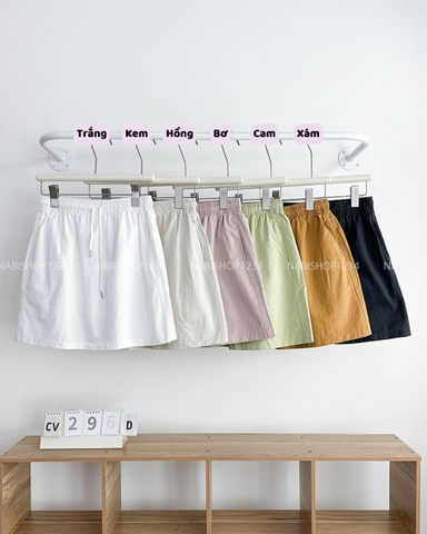 Chân Váy Số 296-D 2350 Ngắn Kaki Dây Rút