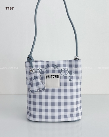 S10 Túi Số 157-H Da Đeo Chéo Caro Chio