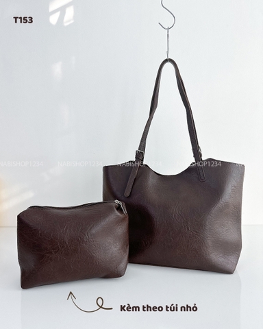 S10 Túi Số 153-H 99234 Xách Da Trơn Kèm Túi Trong