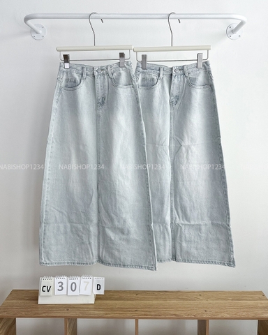 Chân Váy Số 307-D 5279 Dài Jean Trơn