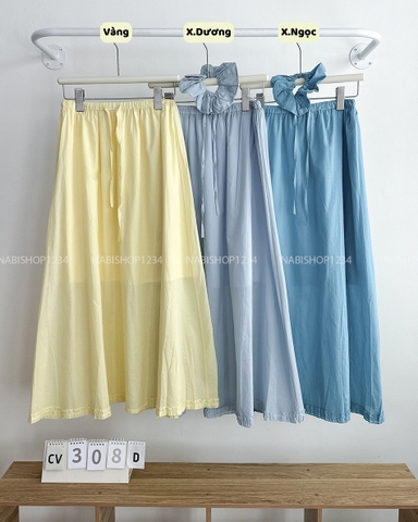 Chân Váy Số 308-D Dài Lai Bèo + Buộc Tóc