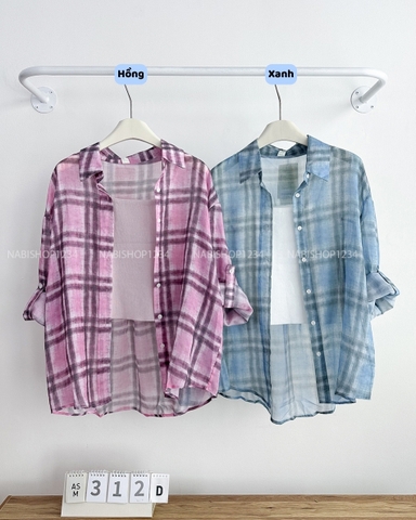 Áo Sơ Mi Số 312-D TD Kẻ To + 2 Dây