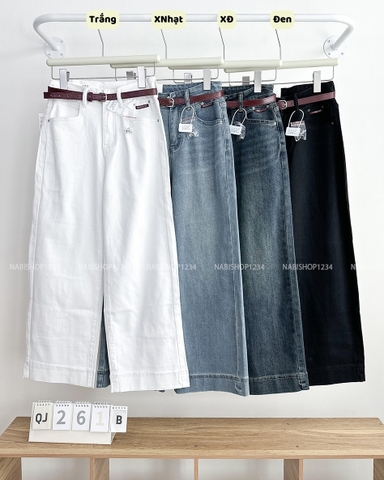 Quần Jean Số 261-B 6821 NL OS Túi Khuy Tag+Nịt