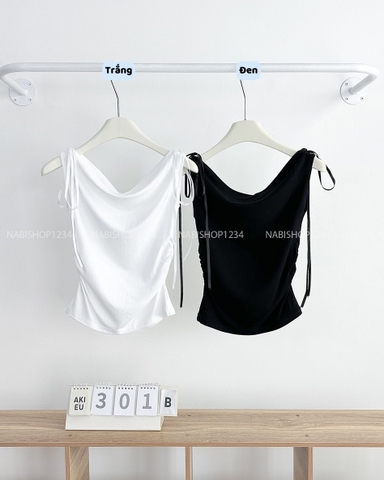 Áo Kiểu Số 301-B 5290 Thân Nhún Nơ Vai