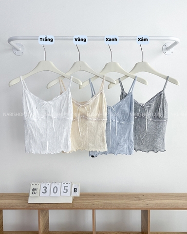 Áo Kiểu Số 305-B 5651 2S Phối Viền Ren Nơ