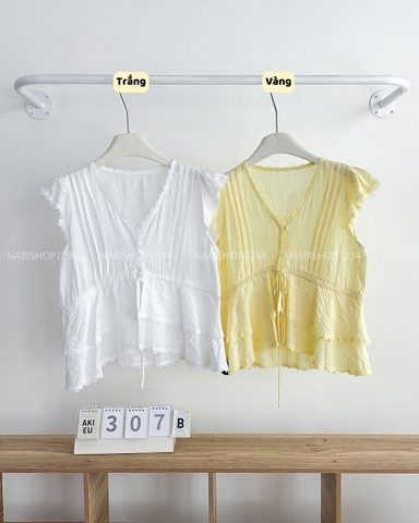 Áo Kiểu Số 307-B 1261 Cánh Tiên Tầng Ren