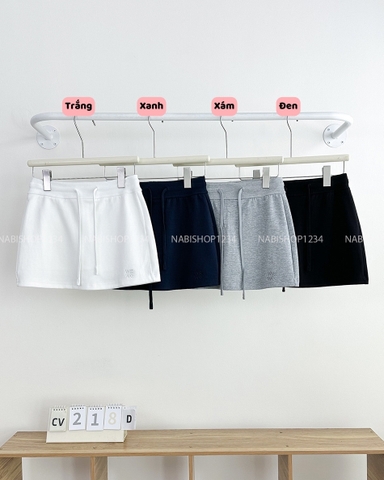 Chân Váy Số 218-D 3053 Ngắn Thun Thêu Chữ