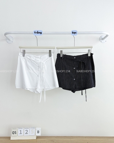 Quần Short Số 125-D 3506 Giả Váy Sọc + Dây