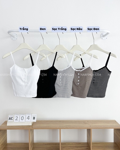 Áo Croptop Số 204-B 8828 2 Dây 4 Nút