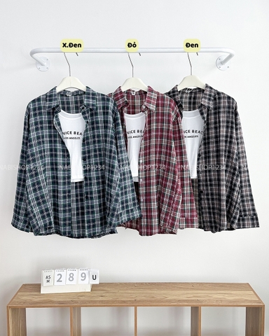 Áo Sơ Mi Số 289-B TD Caro + 3 Lỗ Venice