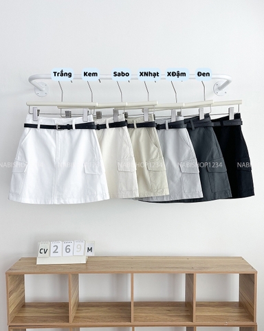 Chân Váy Số 269-M 6105 Ngắn Túi Hông + Nịt