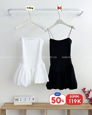 (S50%) Váy Số 137-D 3165 2 Dây Dáng Bí