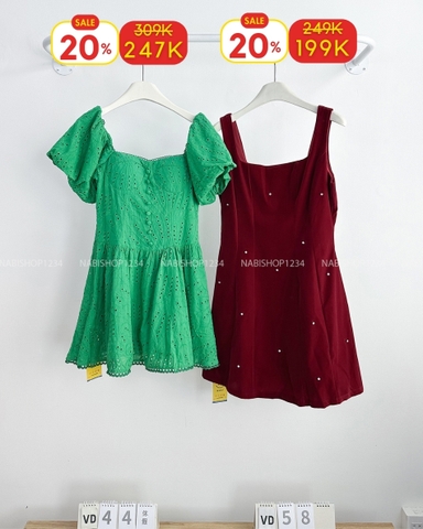 (S50%) Váy Số 58-X Nhung 2 Dây To Đính Đá 68/80