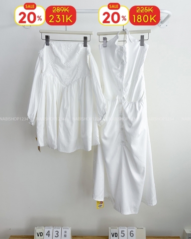 (S20%) Váy Số 56-X Yếm Chun Sau 68/105