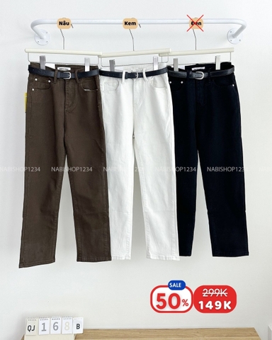 (S50%) Quần Jean Số 168-B 7039 Suông Ôm Kèm Nịt