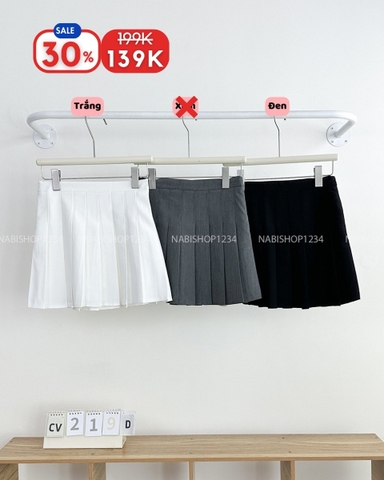 (S30%) Chân Váy Số 219-A 081 Ngắn Tennis New