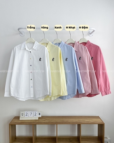 Áo Sơ Mi Số 272-B 8003 TD Mickey Nút Màu