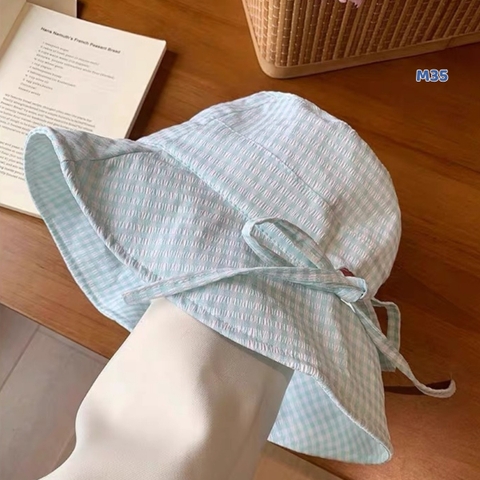 (DEAL) Mũ Số 35-L Vành Caro Thắt Dây