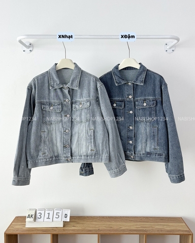 Áo Khoác Số 315-D 3301 Jean 2 Túi Nắp