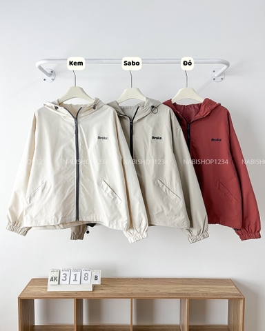 Áo Khoác Số 318-B 8375 Dù Oversize Broke