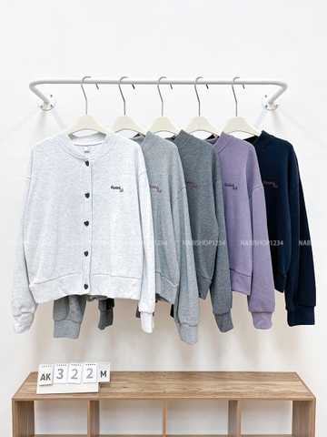 Áo Khoác Số 322-M 2095 Cardigan Khuy Tim