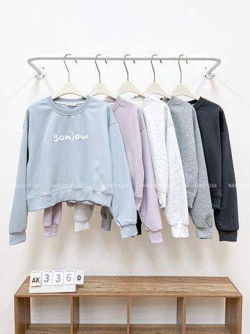 Áo Khoác Số 336-D Sweater Lửng Bonjour