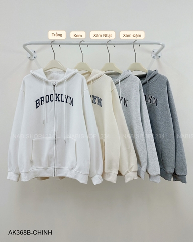 Áo Khoác Số 368-B Hoodie Zip Brooklyn