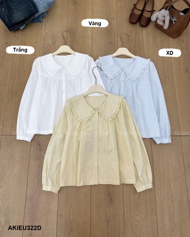 Áo Kiểu Số 322-D 505 TD Cổ Viền Ren