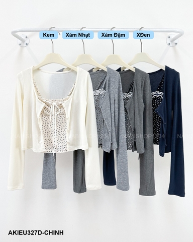 Áo Kiểu Số 327-D 8229 Set CDG+2S Hoa