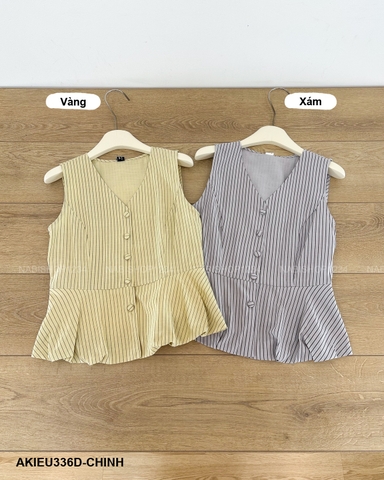 Áo Kiểu Số 336-D 8612 SN Giả Gile Sọc
