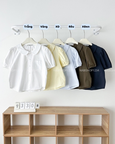Áo Sơ Mi Số 330-B TN Bồng Cổ Sen