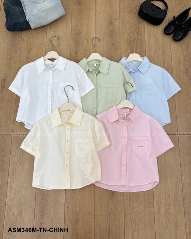Áo Sơ Mi Số 346-M 503 TN Lửng Túi Thêu