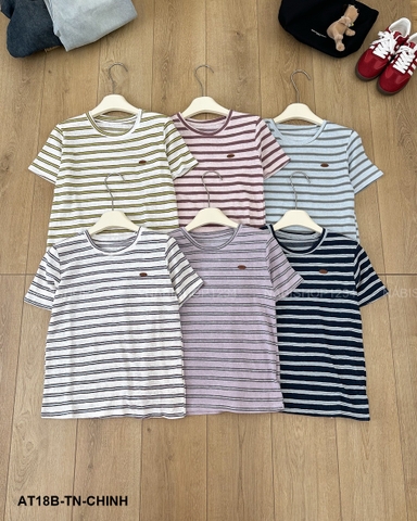 Áo Thun Số 18-B 9582 TN Sọc Ngang Tag