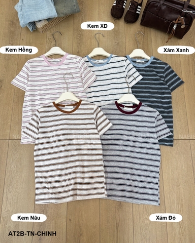 Áo Thun Số 2-B 11156 TN Kẻ To