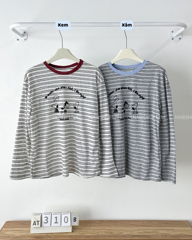 Áo Thun Số 310-B 657 TD Sọc Ngang Snoopy