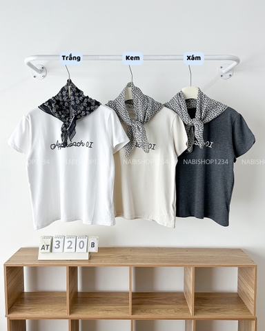 Áo Thun Số 320-B 645 TN Chữ App + Khăn