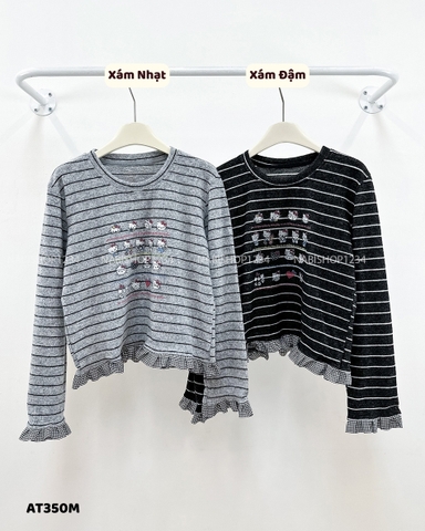 Áo Thun Số 350-M 393 TD Kẻ Lai Bèo Kitty