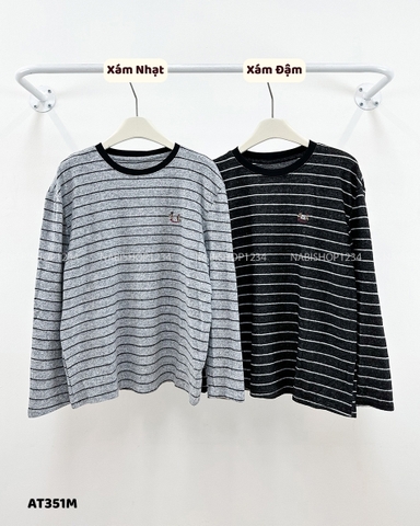 Áo Thun Số 351-M 3701 TD Kẻ Thêu Cún