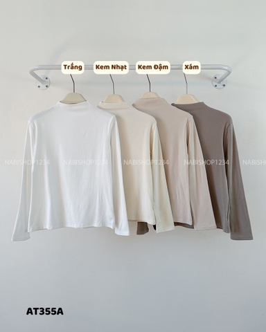 (G30K) Áo Thun Số 355-A 2036 TD Cổ Lọ Trơn