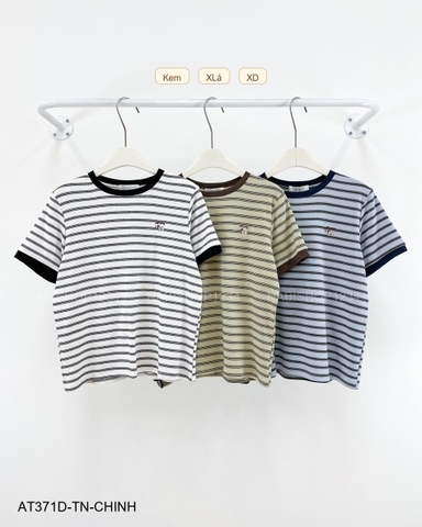 Áo Thun Số 371-D 1132 TN Kẻ Ngang Cún