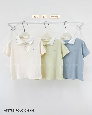 Áo Thun Số 377-B 8335 TN Polo Thêu Nơ