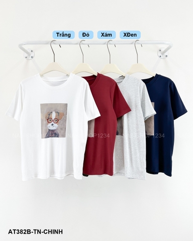 Áo Thun Số 382-B 9555 TN Cún Đeo Kính