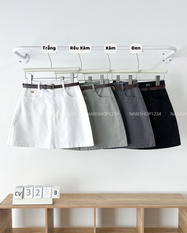 Chân Váy Số 329-B 9510 Ngắn Túi Tag+Nịt